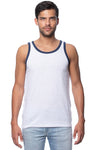 Royal Apparel 20058 Unisex Triblend Tank Top - Tri White / Tri Denim Nvy