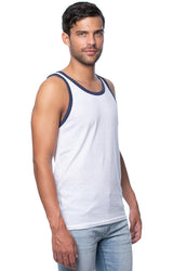 Royal Apparel 20058 Unisex Triblend Tank Top - Tri White / Tri Denim Nvy