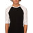 Royal Apparel 20060 Unisex Triblend Raglan Baseball Shirt - Tri Black / Tri White