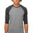 Royal Apparel 20060 Unisex Triblend Raglan Baseball Shirt - Tri Vintage Grey/Tri Onyx