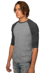 Royal Apparel 20060 Unisex Triblend Raglan Baseball Shirt - Tri Vintage Grey/Tri Onyx