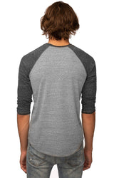 Royal Apparel 20060 Unisex Triblend Raglan Baseball Shirt - Tri Vintage Grey/Tri Onyx