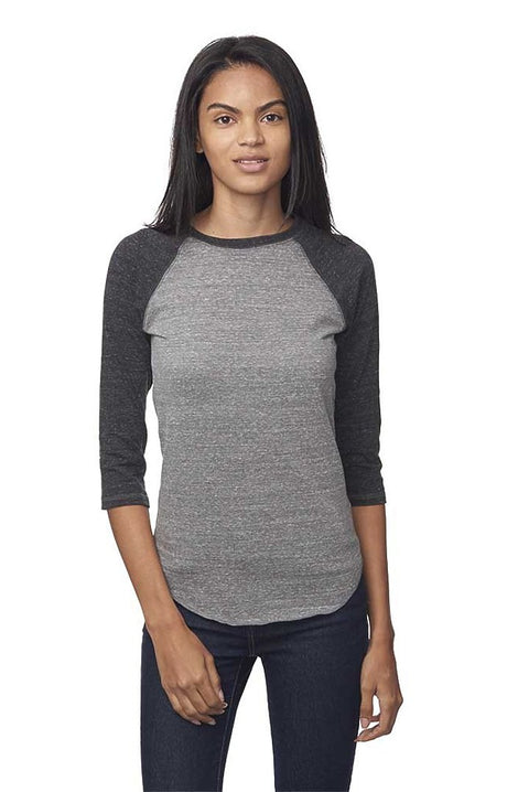 Royal Apparel 20060 Unisex Triblend Raglan Baseball Shirt - Tri Vintage Grey/Tri Onyx