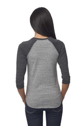 Royal Apparel 20060 Unisex Triblend Raglan Baseball Shirt - Tri Vintage Grey/Tri Onyx