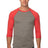 Royal Apparel 20060 Unisex Triblend Raglan Baseball Shirt - Tri Vintage Grey/Tri Red