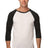 Royal Apparel 20060 Unisex Triblend Raglan Baseball Shirt - Tri White / Tri Black
