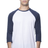 Royal Apparel 20060 Unisex Triblend Raglan Baseball Shirt - Tri White / Tri Denim Nvy
