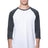 Royal Apparel 20060 Unisex Triblend Raglan Baseball Shirt - Tri White / Tri Onyx