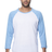 Royal Apparel 20060 Unisex Triblend Raglan Baseball Shirt - Tri White / Tri Pool