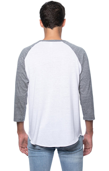 Royal Apparel 20060 Unisex Triblend Raglan Baseball Shirt - Tri White / Tri Vintage Grey
