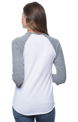 Royal Apparel 20060 Unisex Triblend Raglan Baseball Shirt - Tri White / Tri Vintage Grey