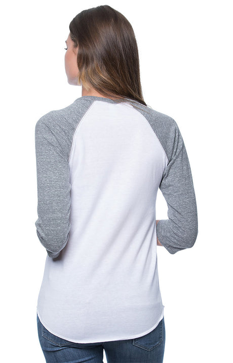Royal Apparel 20060 Unisex Triblend Raglan Baseball Shirt - Tri White / Tri Vintage Grey
