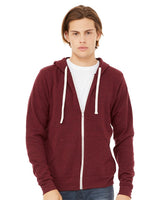 Bella + Canvas 3909 Unisex Triblend Sponge Fleece Full-Zip Hoodie Sweatshirt