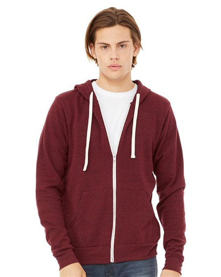 BELLA + CANVAS Triblend Sponge Fleece Full-Zip Hoodie - BELLA + CANVAS 3909 BELLA + CANVAS