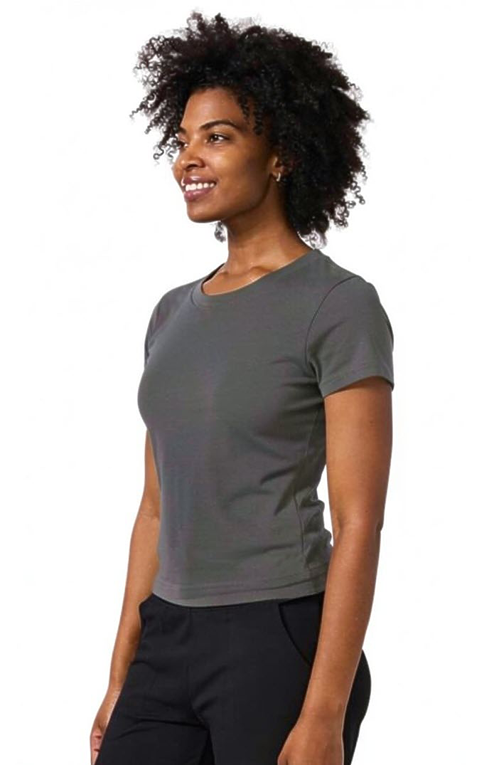 Royal Apparel 2011 Womens Rib Crop Tee - Asphalt