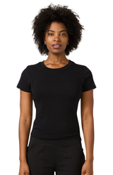 Royal Apparel 2011 Womens Rib Crop Tee - Black
