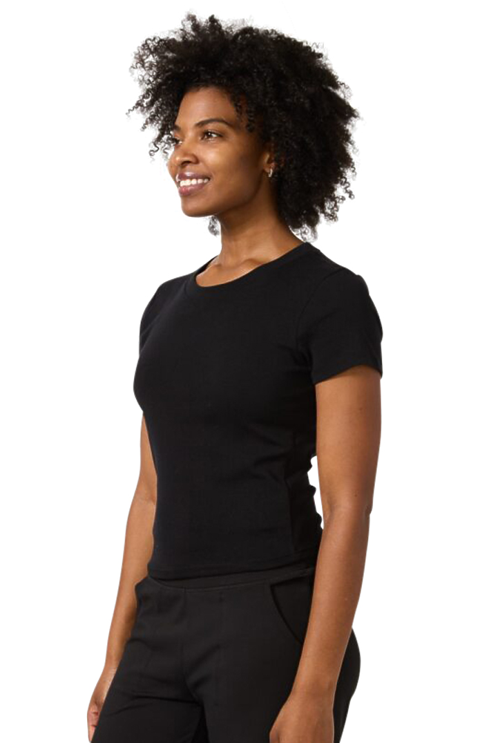 Royal Apparel 2011 Womens Rib Crop Tee - Black