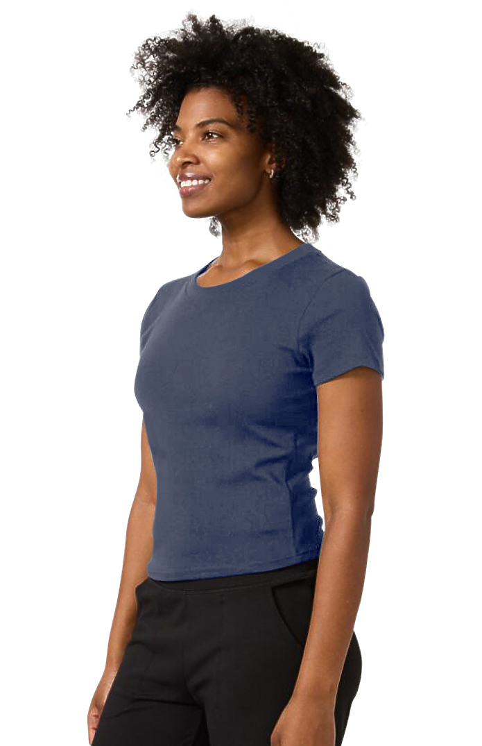 Royal Apparel 2011 Womens Rib Crop Tee - Navy