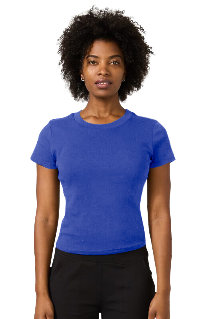 Royal Apparel 2011 Womens Rib Crop Tee - Royal