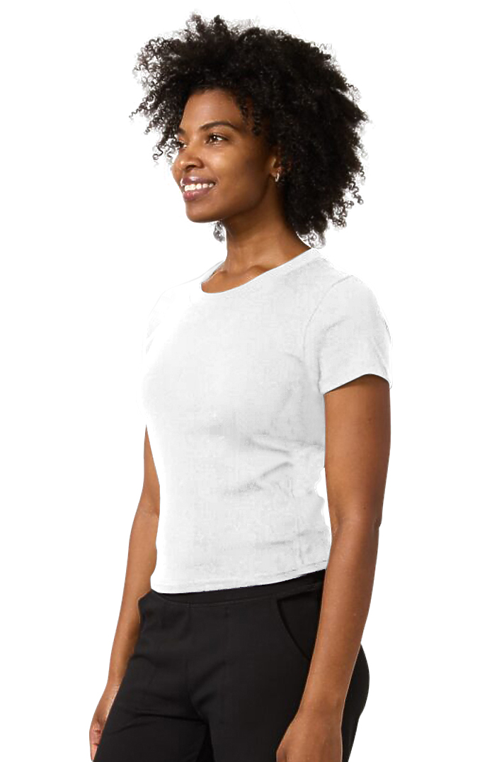 Royal Apparel 2011 Womens Rib Crop Tee - White