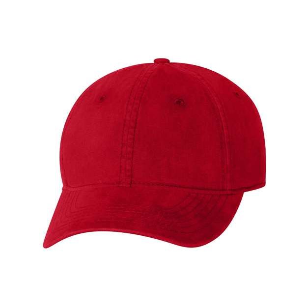 Valucap Unstructured Cap - Valucap AH35 Valucap Red Adjustable
