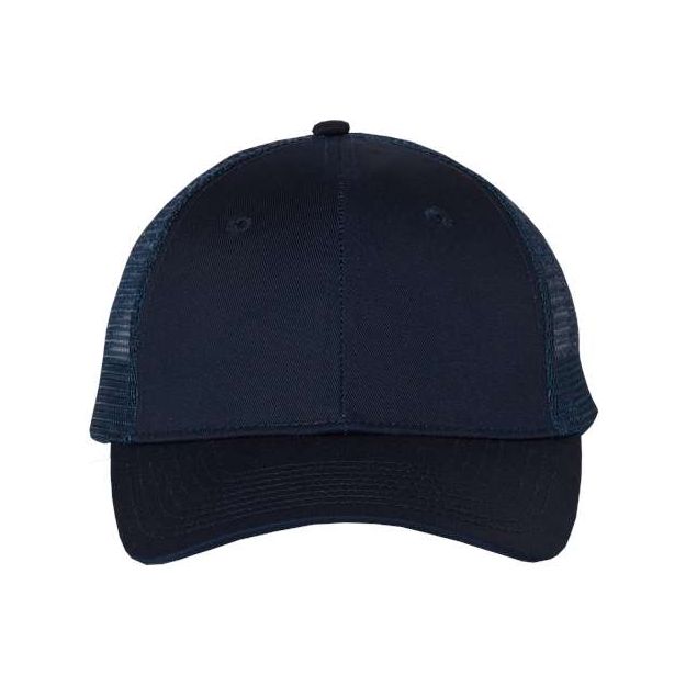 Valucap Mesh-Back Twill Trucker Cap - Valucap VC400 Valucap Navy Adjustable