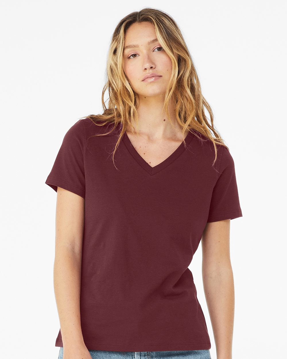 Bella + Canvas 6405 Women’s Relaxed Jersey V-Neck Tee