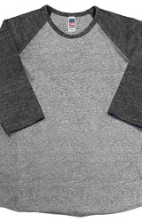 Royal Apparel 20260 Youth Triblend Raglan Baseball Shirt - Tri Vintage Grey/Tri Onyx