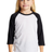 Royal Apparel 20260 Youth Triblend Raglan Baseball Shirt - Tri White / Tri Black