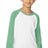Royal Apparel 20260 Youth Triblend Raglan Baseball Shirt - Tri White / Tri Kelly