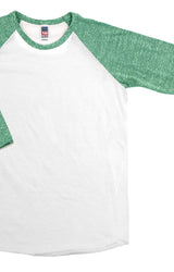 Royal Apparel 20260 Youth Triblend Raglan Baseball Shirt - Tri White / Tri Kelly