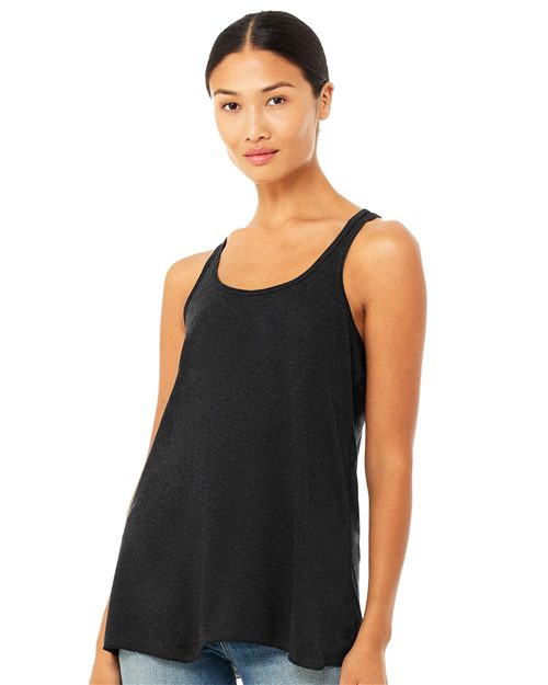 BELLA + CANVAS Women's Flowy Racerback Tank - Athletic Heather - BELLA + CANVAS 8800 BELLA + CANVAS