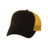Valucap Bio-Washed Trucker Cap - Valucap AH80 Valucap Black/ Gold Adjustable
