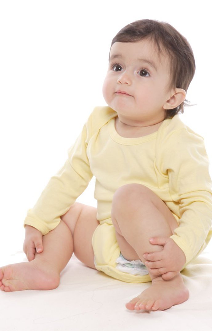 Royal Apparel 2037ORG Infant Organic Long Sleeve One Piece - Canary