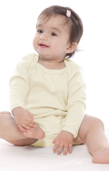 Royal Apparel 2037ORG Infant Organic Long Sleeve One Piece - Natural