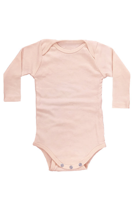 Royal Apparel 2037ORG Infant Organic Long Sleeve One Piece - Peach