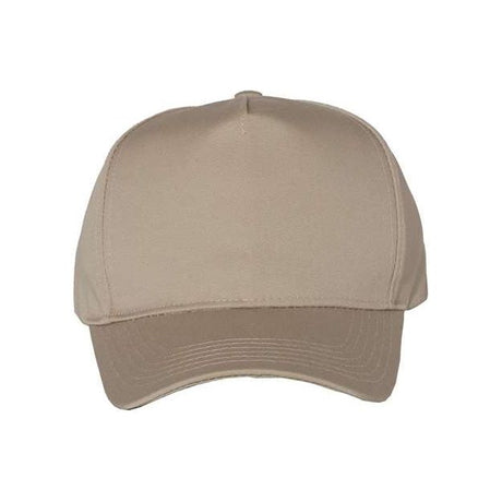 Valucap Five-Panel Twill Cap - Valucap 8869 Valucap Khaki Adjustable