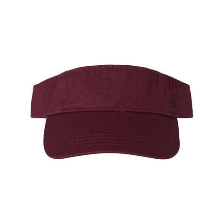 Valucap Bio-Washed Visor - Valucap VC500 Valucap Maroon Adjustable