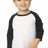Royal Apparel 20660 Toddler Triblend Raglan Baseball Shirt - Tri White / Tri Black