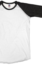 Royal Apparel 20660 Toddler Triblend Raglan Baseball Shirt - Tri White / Tri Black
