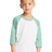 Royal Apparel 20660 Toddler Triblend Raglan Baseball Shirt - Tri White / Tri Kelly