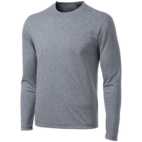 DRIEQUIP Mens Long Sleeve Moisture Wicking Heathered T Shirts In XS-4XL DRI-EQUIP X-Small Vintage Heather