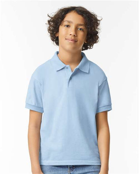 Gildan DryBlend® Youth Jersey Polo - Gildan 8800B Gildan Light Blue S