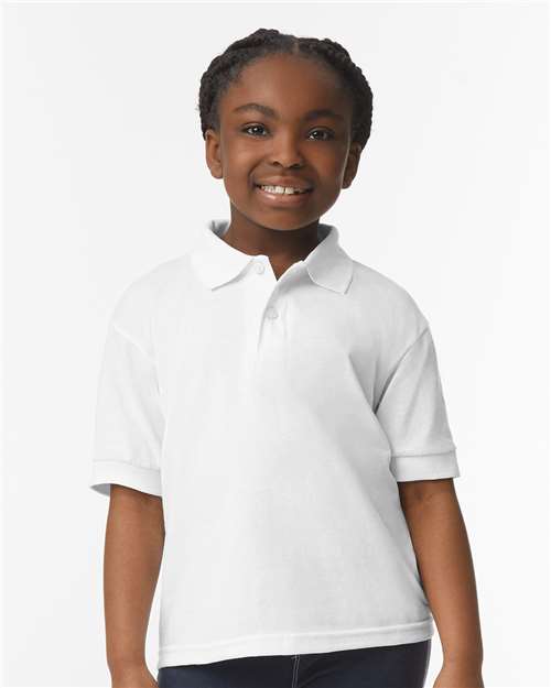 Gildan DryBlend® Youth Jersey Polo - Gildan 8800B Gildan White S