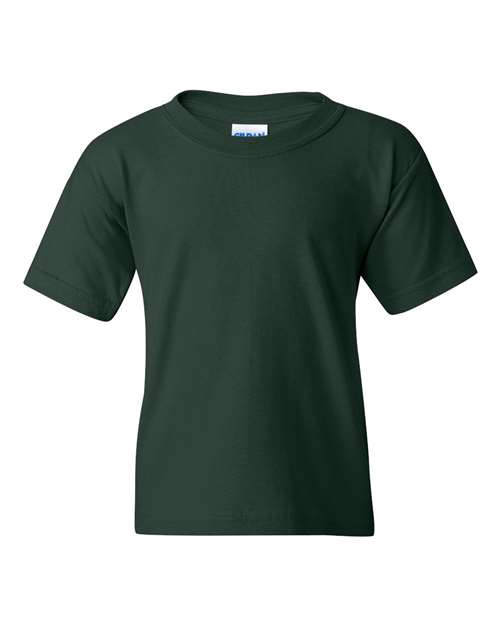 Gildan Heavy Cotton™ Youth T-Shirt - Forest Green - Gildan 5000B Gildan Forest Green XS