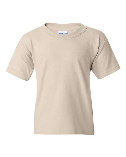 Gildan Heavy Cotton™ Youth T-Shirt - Natural - Gildan 5000B Gildan Natural XS