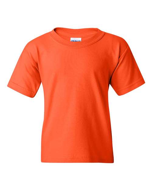 Gildan Heavy Cotton™ Youth T-Shirt - Orange - Gildan 5000B Gildan Orange XS