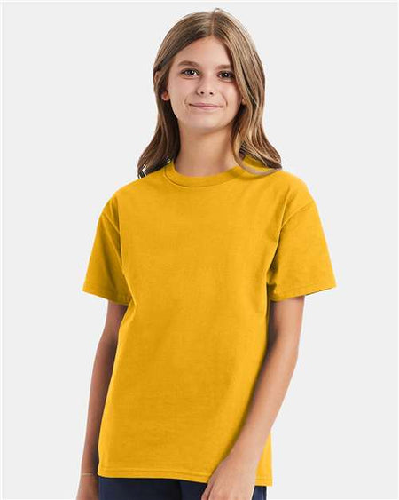 Hanes Authentic Youth T-Shirt - Gold - Hanes 5450 Hanes