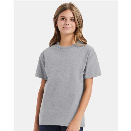 Hanes Authentic Youth T-Shirt - Light Steel - Hanes 5450 Hanes Light Steel XS