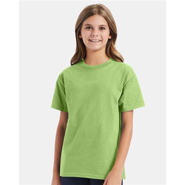 Hanes Authentic Youth T-Shirt - Lime - Hanes 5450 Hanes Lime XS